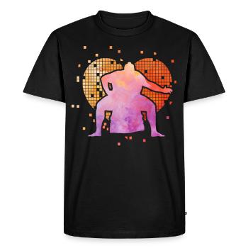 Sumo - T-shirt Premium bio Homme - noir - Devant - Nico (187cm)