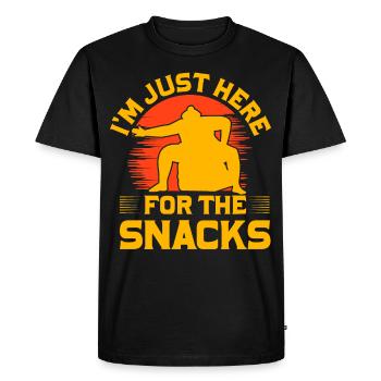 I'm just here for the Snacks - Men's Premium Organic T-Shirt - black - Front - Nico (187cm)