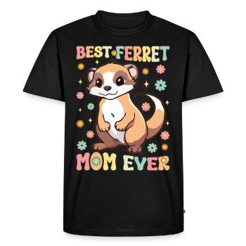 La meilleure maman furet de tous les temps Groovy Furet - T-shirt Premium bio Homme - noir - Devant - Nico (187cm)