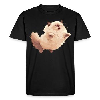 Himalayan Cat Colourpoint Katze - Men's Premium Organic T-Shirt - black - Front - Nico (187cm)