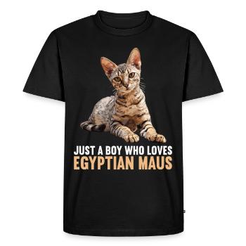 Mau égyptien Chaton Chat égyptien Mau - T-shirt Premium bio Homme - noir - Devant - Nico (187cm)