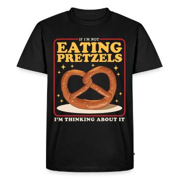 Pretzel Pretzels Pretzel Lover Gift - Men's Premium Organic T-Shirt - black - Front - Nico (187cm)