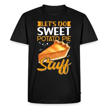 Tarte aux patates douces boulanger cadeau - T-shirt Premium bio Homme - noir - Devant - Nico (187cm)