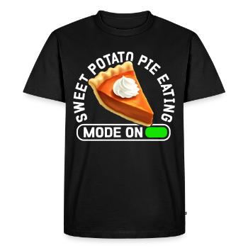 Cadeau de gâteau de tarte aux patates douces - T-shirt Premium bio Homme - noir - Devant - Nico (187cm)