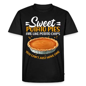 Les gâteaux de patates douces sont comme un cadeau - T-shirt Premium bio Homme - noir - Devant - Nico (187cm)