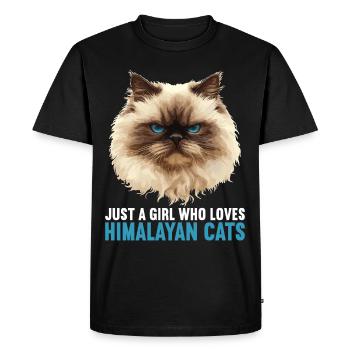 Himalayan Cat Colourpoint Katze - Men's Premium Organic T-Shirt - black - Front - Nico (187cm)