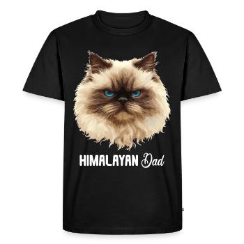 Himalayan Cat Colourpoint Katze - Men's Premium Organic T-Shirt - black - Front - Nico (187cm)
