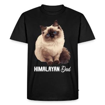 Himalayan Cat Colourpoint Katze - Men's Premium Organic T-Shirt - black - Front - Nico (187cm)