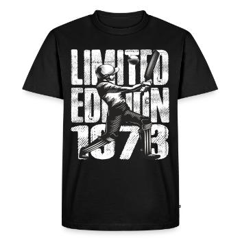 Édition limitée 1973 Édition limitée Cricket - T-shirt Premium bio Homme - noir - Devant - Nico (187cm)