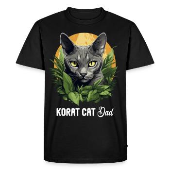 Korat Kitten Korat Cat - Men's Premium Organic T-Shirt - black - Front - Nico (187cm)