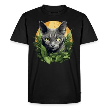 Korat Kitten Korat Cat - Men's Premium Organic T-Shirt - black - Front - Nico (187cm)
