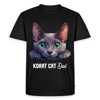 Korat Kitten Korat Cat - Men's Premium Organic T-Shirt - black - Front - Nico (187cm)