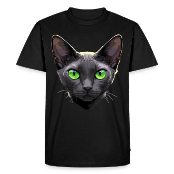 Korat Kitten Korat Cat - Men's Premium Organic T-Shirt - black - Front - Nico (187cm)