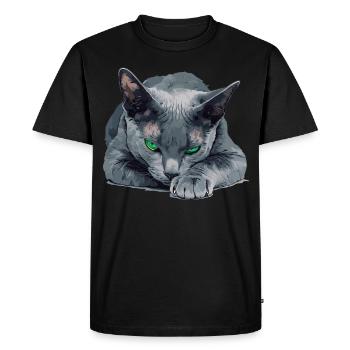 Korat Kitten Korat Cat - Men's Premium Organic T-Shirt - black - Front - Nico (187cm)