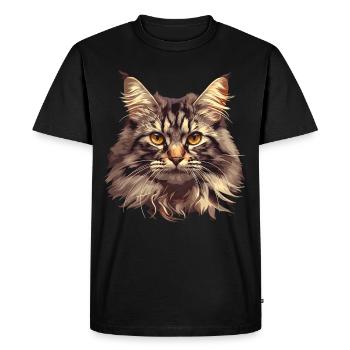 Maine Coon Kitten Maine Coon Cat - Men's Premium Organic T-Shirt - black - Front - Nico (187cm)