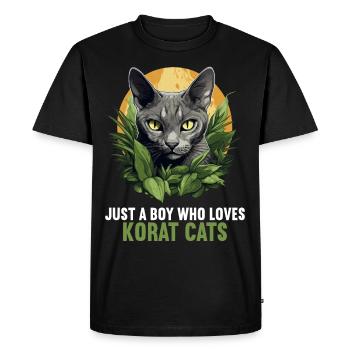 Korat Kitten Korat Cat - Men's Premium Organic T-Shirt - black - Front - Nico (187cm)