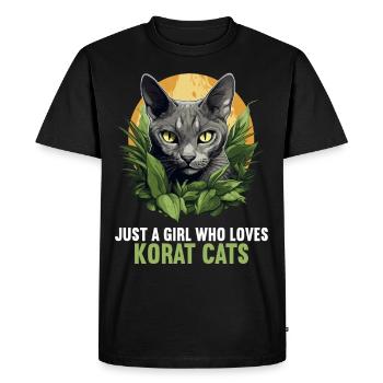 Korat Kitten Korat Cat - Men's Premium Organic T-Shirt - black - Front - Nico (187cm)