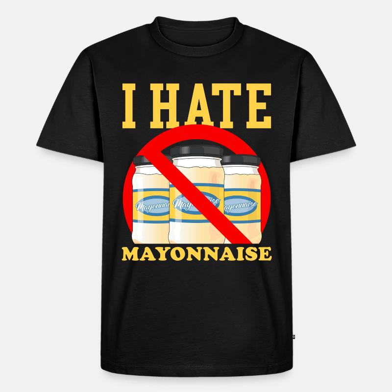 Mayo Mayonnaise Geschenk - Männer Premium Bio T-Shirt - Schwarz