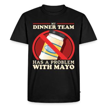 Mayo Funny Mayonnaise Gift - Men's Premium Organic T-Shirt - black - Front - Nico (187cm)
