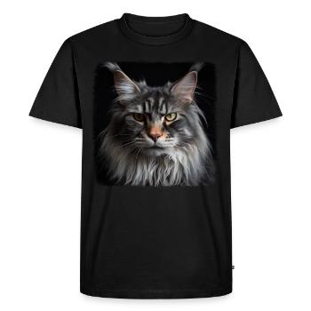 Maine Coon Kitten Maine Coon Cat - T-shirt Premium bio Homme - noir - Devant - Nico (187cm)