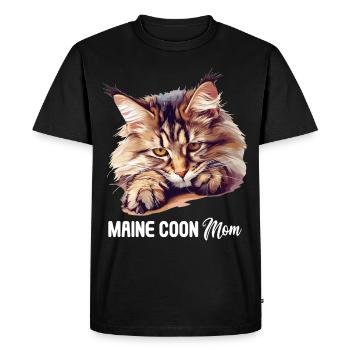 Maine Coon Chaton Maine Coon Chat - T-shirt Premium bio Homme - noir - Devant - Nico (187cm)