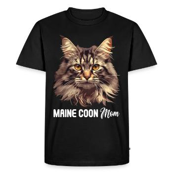 Maine Coon Chaton Maine Coon Chat - T-shirt Premium bio Homme - noir - Devant - Nico (187cm)