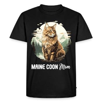 Maine Coon Kätzchen Maine Coon Katze - Männer Premium Bio T-Shirt - Schwarz - Vorne - Nico (187cm)