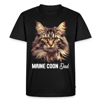 Maine Coon Kitten Maine Coon Cat - Men's Premium Organic T-Shirt - black - Front - Nico (187cm)