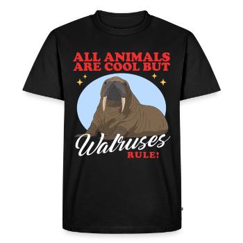 Morse Morse Morse Walrus Walrus Cadeau - T-shirt Premium bio Homme - noir - Devant - Nico (187cm)