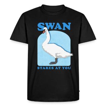 Cygnes cygnes cygnes amant de cygne cadeau - T-shirt Premium bio Homme - noir - Devant - Nico (187cm)