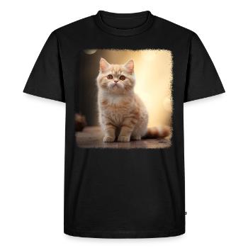 Chaton Munchkin Chat Munchkin - T-shirt Premium bio Homme - noir - Devant - Nico (187cm)