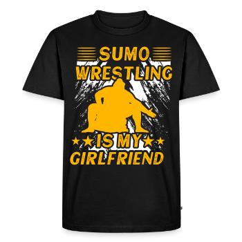 La lutte de sumo est ma petite amie - T-shirt Premium bio Homme - noir - Devant - Nico (187cm)