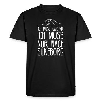 Silkeborg I Motif du continent danois pour les Danois - T-shirt Premium bio Homme - noir - Devant - Nico (187cm)