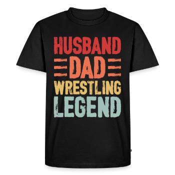 Mari Papa Légende De La Lutte - T-shirt Premium bio Homme - noir - Devant - Nico (187cm)