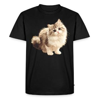 Ragamuffin Chaton Ragamuffin Chat - T-shirt Premium bio Homme - noir - Devant - Nico (187cm)