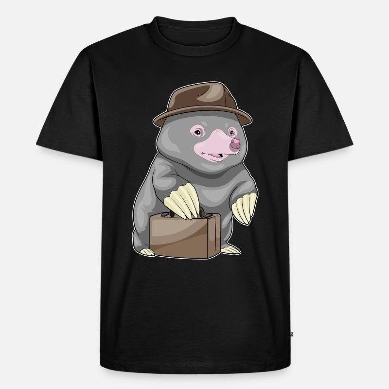 Porte-documents Mole Entrepreneur - T-shirt Premium bio Homme - noir