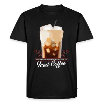 Iced Coffee Iced Coffee Coffee Lover Gift - Men's Premium Organic T-Shirt - black - Front - Nico (187cm)