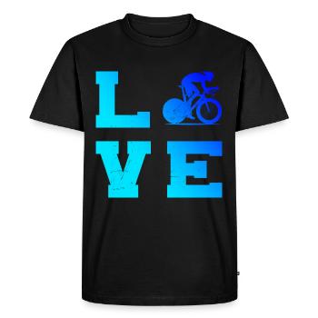 Vélo de route Vélo de route Vélo de route pour femme Vélo de route - T-shirt Premium bio Homme - noir - Devant - Nico (187cm)