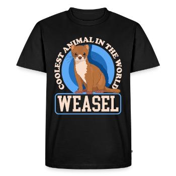 Weasel Mouse Weasel Hermännchen Gift - Men's Premium Organic T-Shirt - black - Front - Nico (187cm)