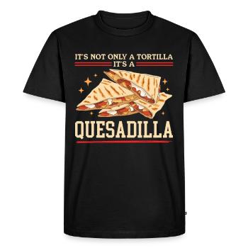 Quesadilla Tortilla Quesadillas Cadeau - T-shirt Premium bio Homme - noir - Devant - Nico (187cm)