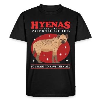 Hyena Hyena Spotted Hyena Gift - Men's Premium Organic T-Shirt - black - Front - Nico (187cm)
