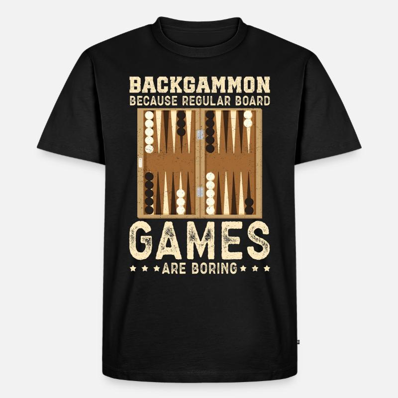 Backgammon Spieler Backgammon Brettspiel Geschenk - Männer Premium Bio T-Shirt - Schwarz