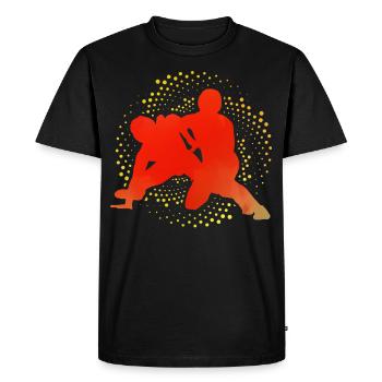 Lutte - T-shirt Premium bio Homme - noir - Devant - Nico (187cm)
