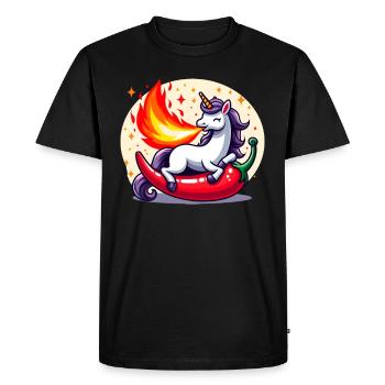 Unicorn Sharpness - Men's Premium Organic T-Shirt - black - Front - Nico (187cm)