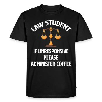 les étudiants en droit s’ils sont irresponsables, - T-shirt Premium bio Homme - noir - Devant - Nico (187cm)