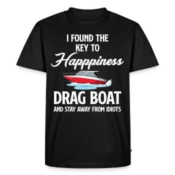 J’ai trouvé la clé du bonheur : le drag - T-shirt Premium bio Homme - noir - Devant - Nico (187cm)