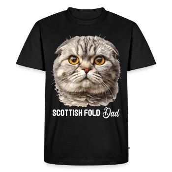 Scottish Fold Kitten Scottish Fold chat - T-shirt Premium bio Homme - noir - Devant - Nico (187cm)