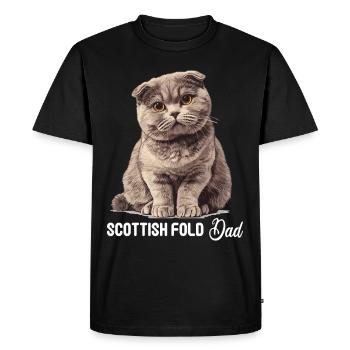 Scottish Fold Kitten Scottish Fold chat - T-shirt Premium bio Homme - noir - Devant - Nico (187cm)