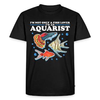 Cadeau d’aquariophile aquariophile d’aquarium - T-shirt Premium bio Homme - noir - Devant - Nico (187cm)