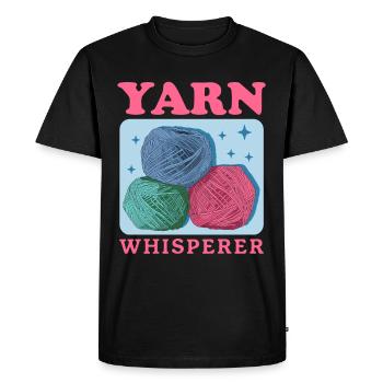 Crochet Crochet fil cadeau - T-shirt Premium bio Homme - noir - Devant - Nico (187cm)